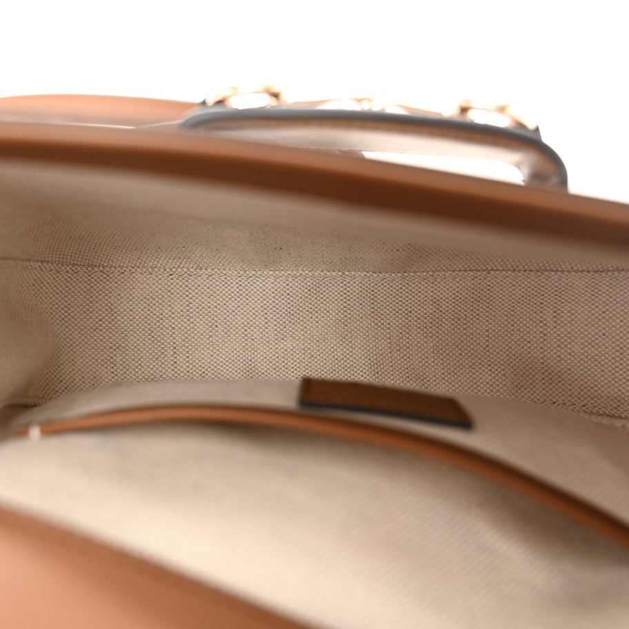 Gucci GG Supreme Monogram Horsebit 1955 Soft Small Shoulder Bag Beige Brown Image 5