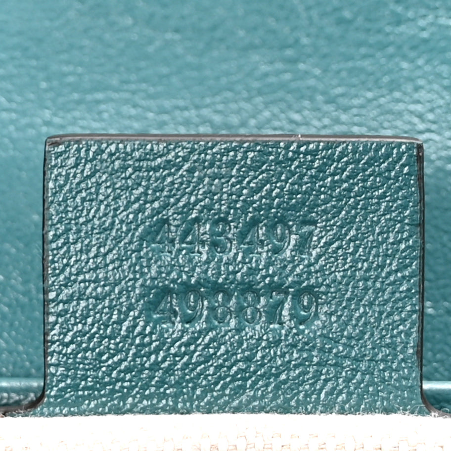 Gucci Azalea Calfskin Enamel Matelasse Diagonal Small Torchon GG Marmont Shoulder Bag Imperial Blue Pavone Image 7