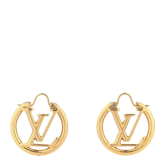 Louis Vuitton Metal Small Louise Hoop Earrings Gold Image 1