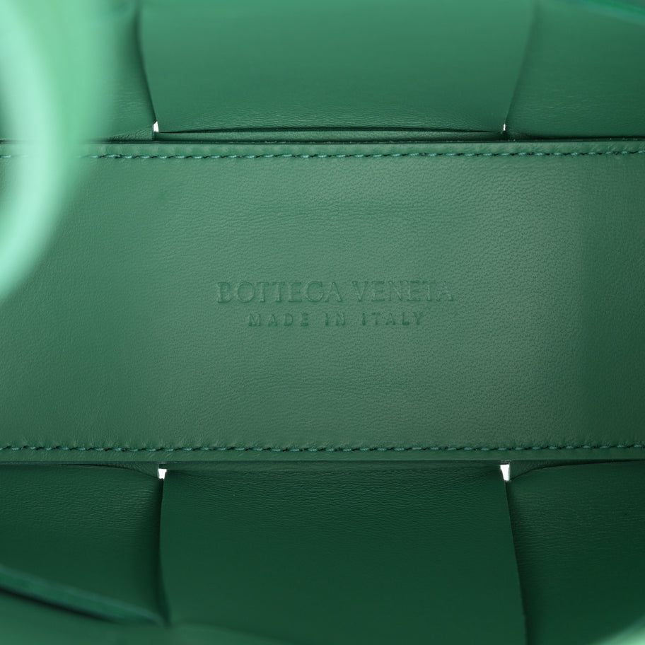 Bottega Veneta Nappa Maxi Intreccio Mini Arco Tote Green Image 6
