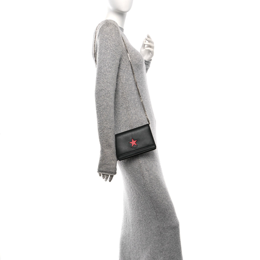 Givenchy Calfskin Star Pandora Chain Wallet Black Image 2