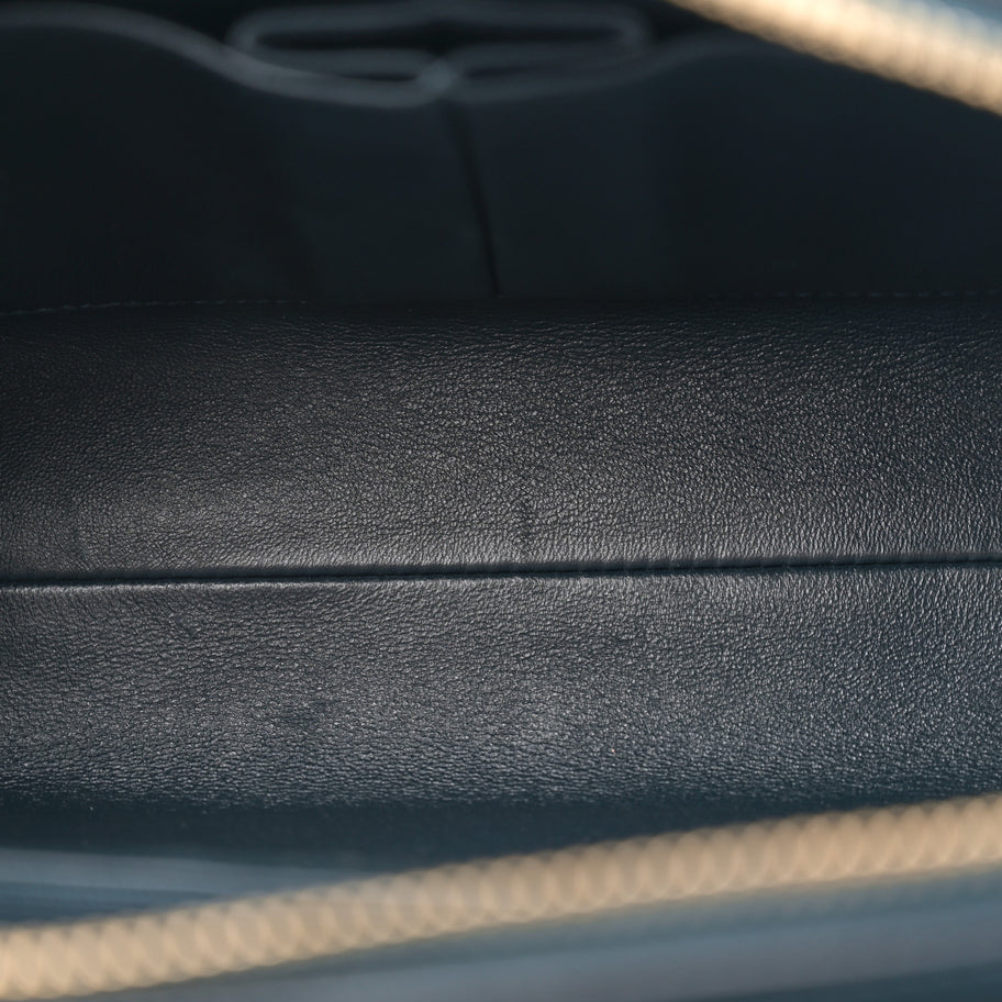 Chanel Calfskin Chevron Quilted Medal Flap Navy Image 5