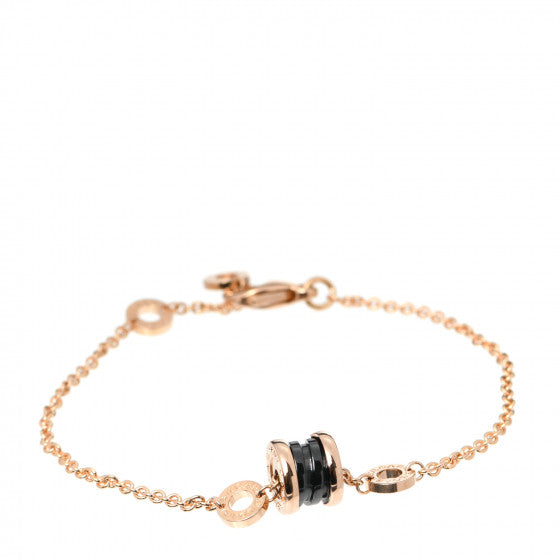Bvlgari 18K Rose Gold Black Ceramic B.Zero1 Bracelet Image 1