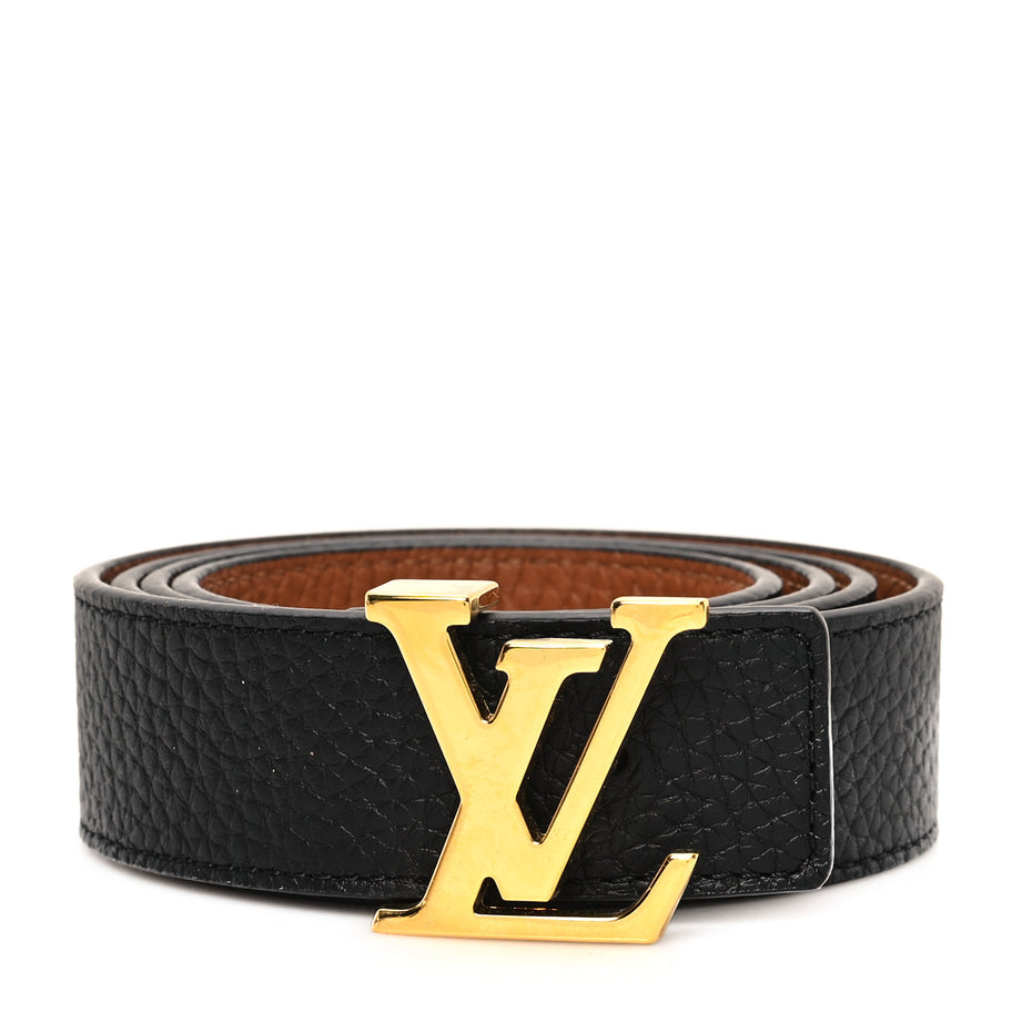 Louis Vuitton Taurillon Calfskin 30mm LV Initiales Reversible Belt Black Image 1