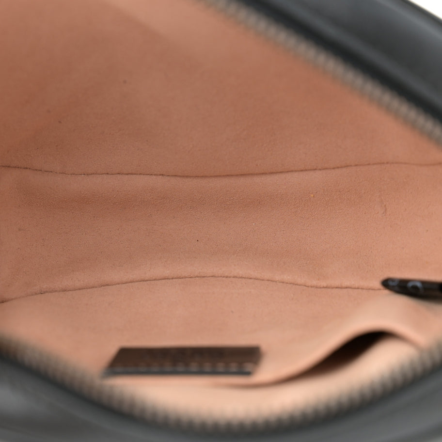 Gucci Calfskin Matelasse GG Marmont Belt Bag 75 30 Black Image 5