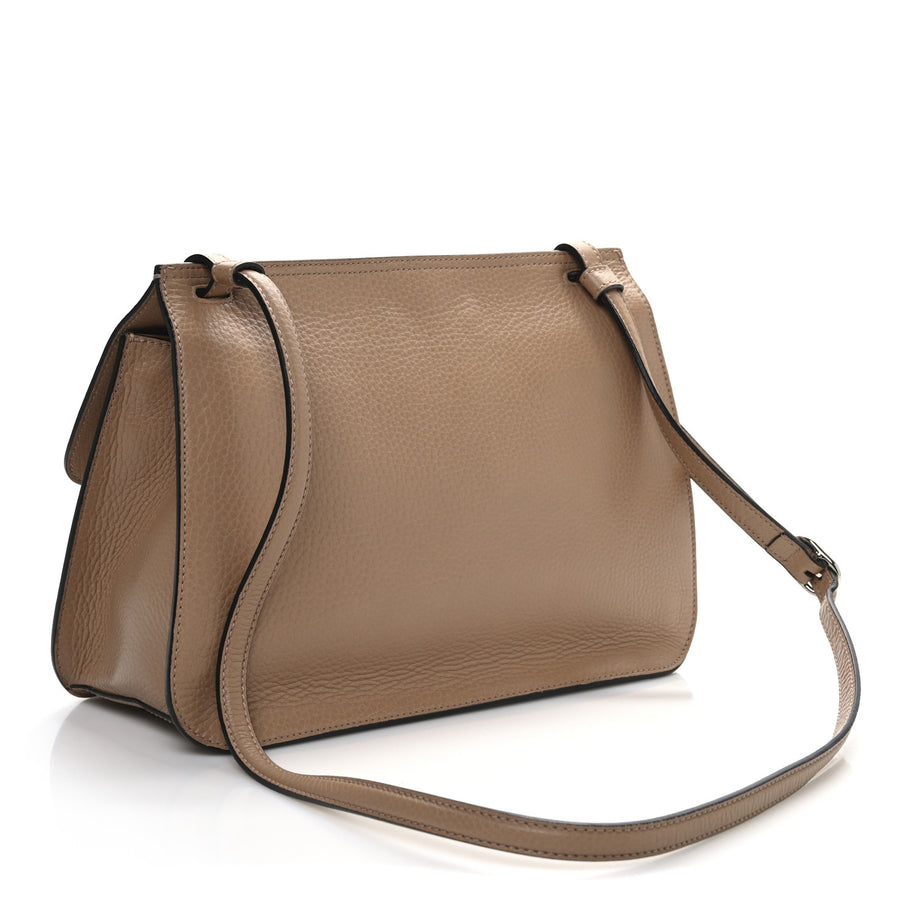 Gucci Cellarius Calfskin Medium Bamboo Daily Flap Shoulder Bag Camelia Image 3