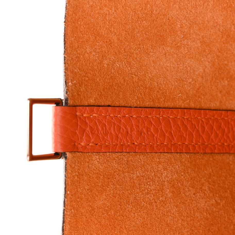 Hermes Taurillon Clemence Picotin Lock 18 PM Orange Poppy Image 7