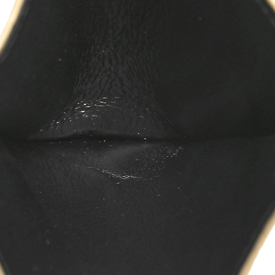 Balenciaga Grained Calfskin Logo Cash Rounded Card Holder Gold Black Image 6