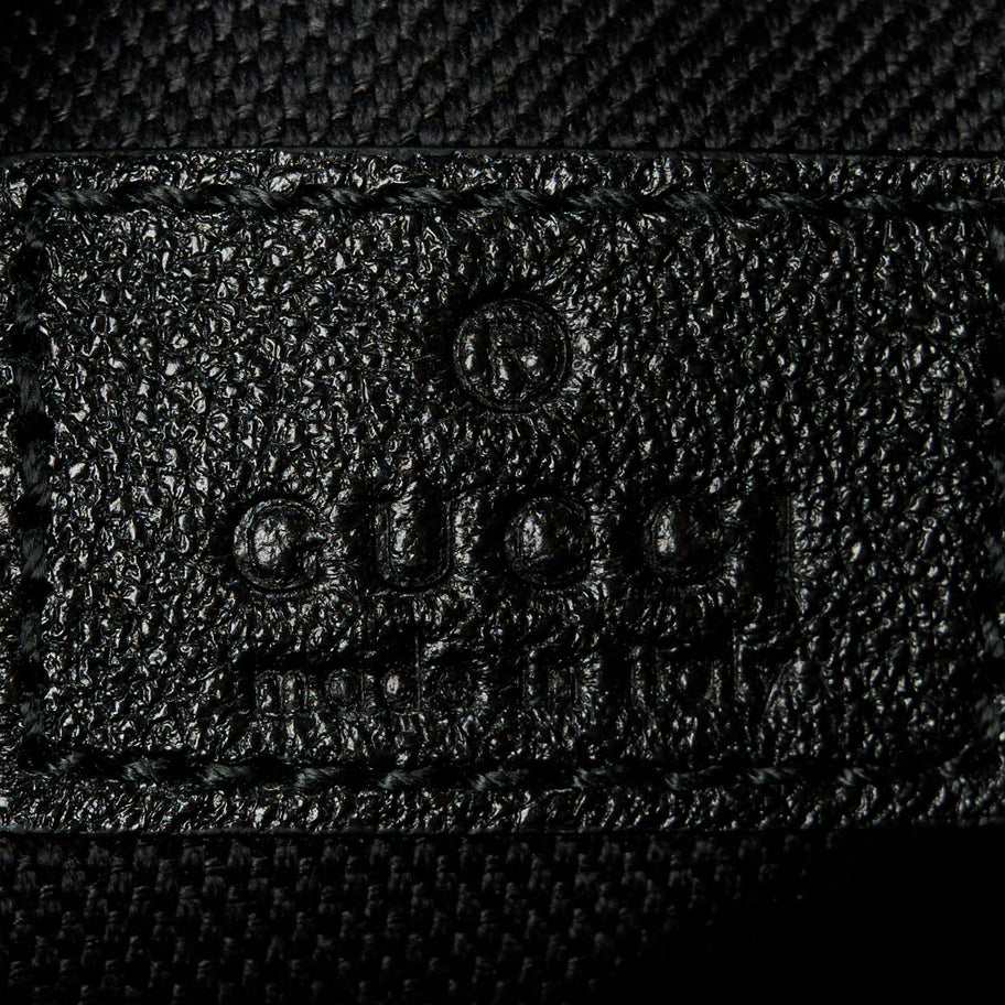 Gucci Sakai Be Green Calfskin Diagonal Stitched Mini Blondie Barrel Shoulder Bag Black Image 6