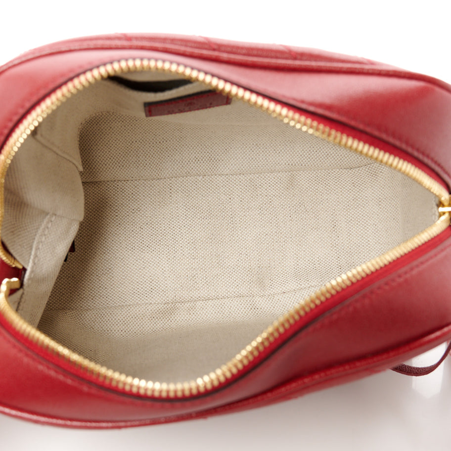 Gucci Sakai Be Green Calfskin Diagonal Stitched Small Blondie Shoulder Bag Rosso Image 5