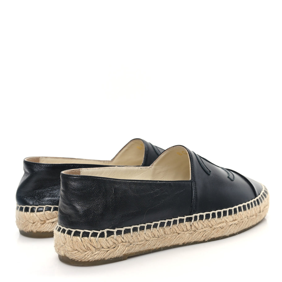 Chanel Lambskin CC Espadrilles 35 Black Image 4