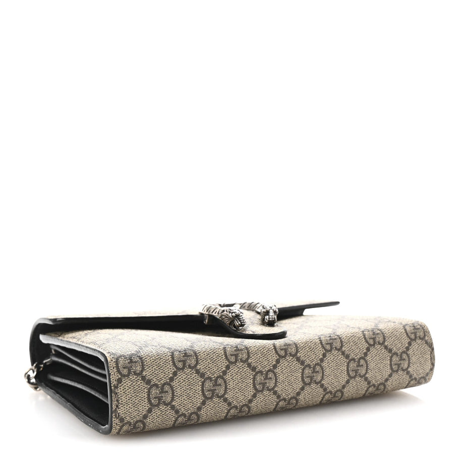 Gucci GG Supreme Monogram Mini Dionysus Chain Wallet Beige Black Image 4