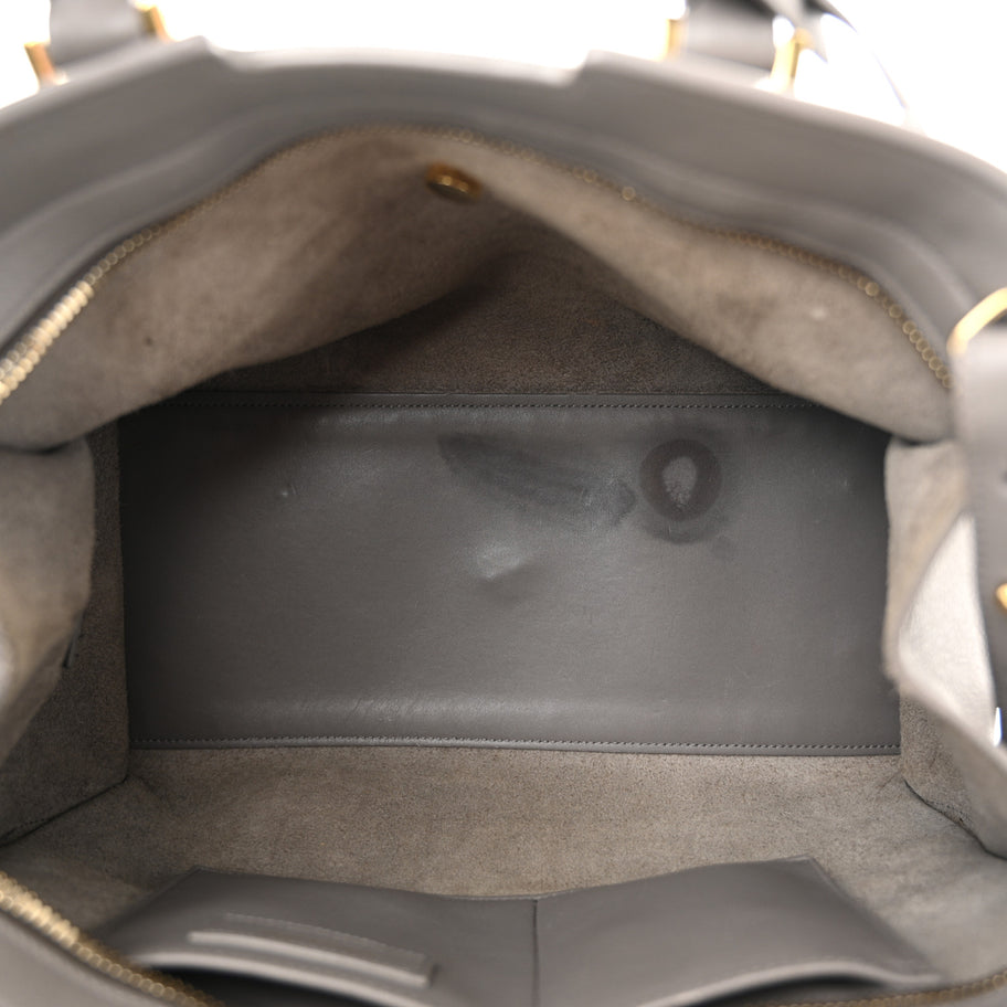 Saint Laurent Calfskin Small Classic Y Cabas Grey Image 4