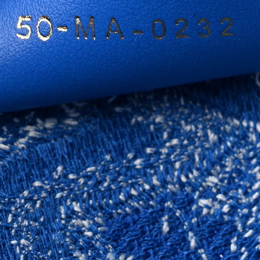 Christian Dior Canvas Embroidered Medium Dioriviera Toile De Jouy Book Tote Fluorescent Blue Image 7