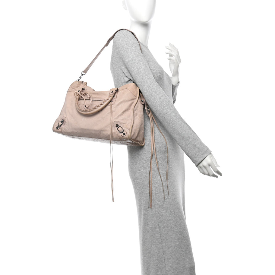 Balenciaga Agneau Classic Hardware City Bois de Rose Image 3