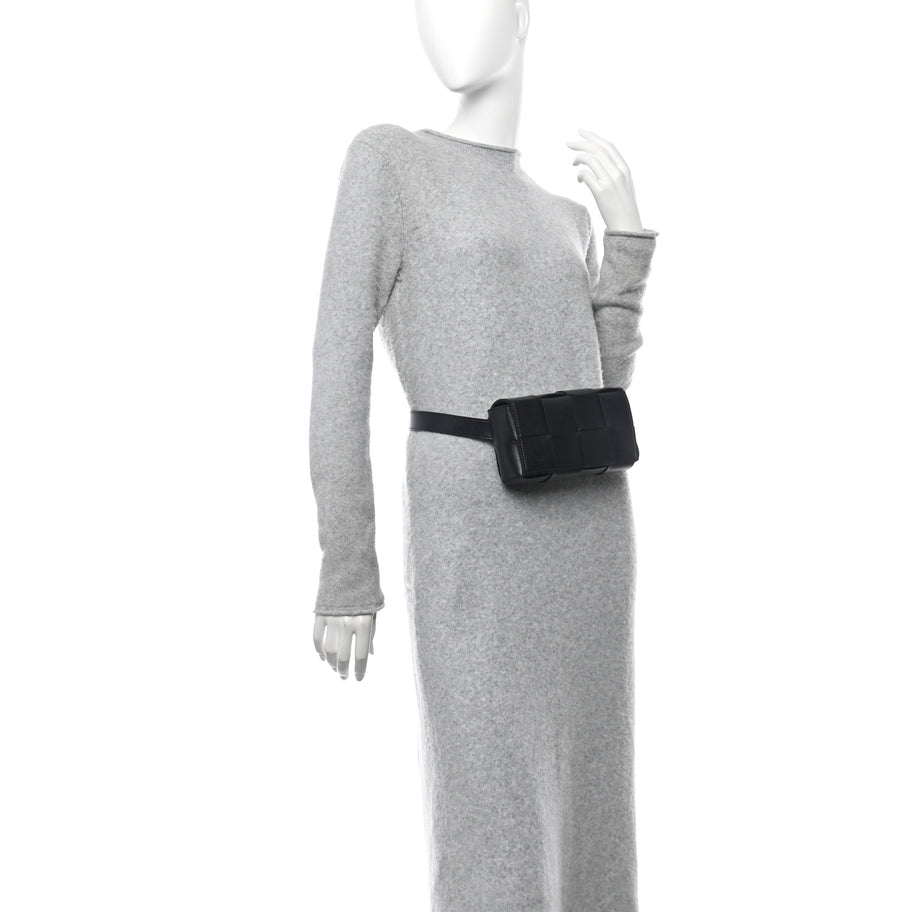 Bottega Veneta Nappa Maxi Intreccio The Belt Cassette Bag Black Image 2