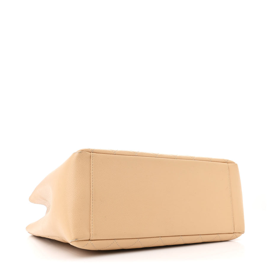 Chanel Caviar Quilted Grand Shopping Tote GST Beige Clair Image 4