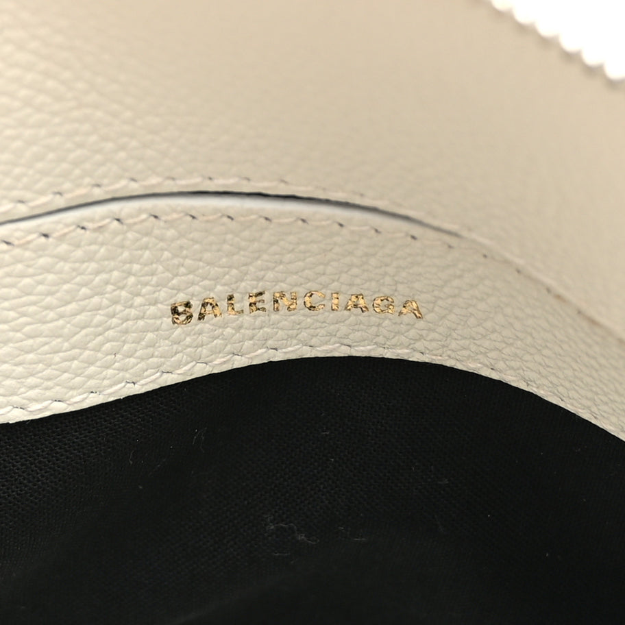 Balenciaga Grained Calfskin XXS Ville Top Handle Bag White Black Image 6