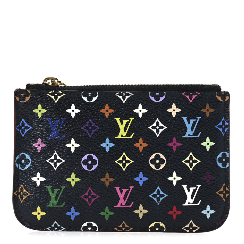  Louis Vuitton Monogram Multicolor Key Pouch Black Grenade