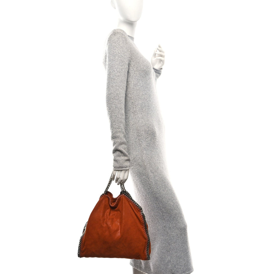 Stella McCartney Shaggy Deer Small Falabella Fold Over Tote Brandy Image 2