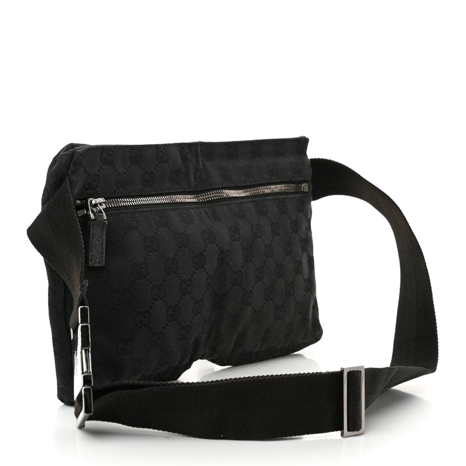 Gucci GG Monogram Double Pocket Belt Bag Black Image 3