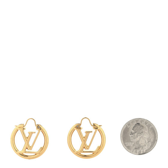 Louis Vuitton Metal Small Louise Hoop Earrings Gold Image 2