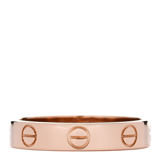 Cartier 18K Pink Gold 3.5mm LOVE Wedding Band Ring 51 5.75 Image 1
