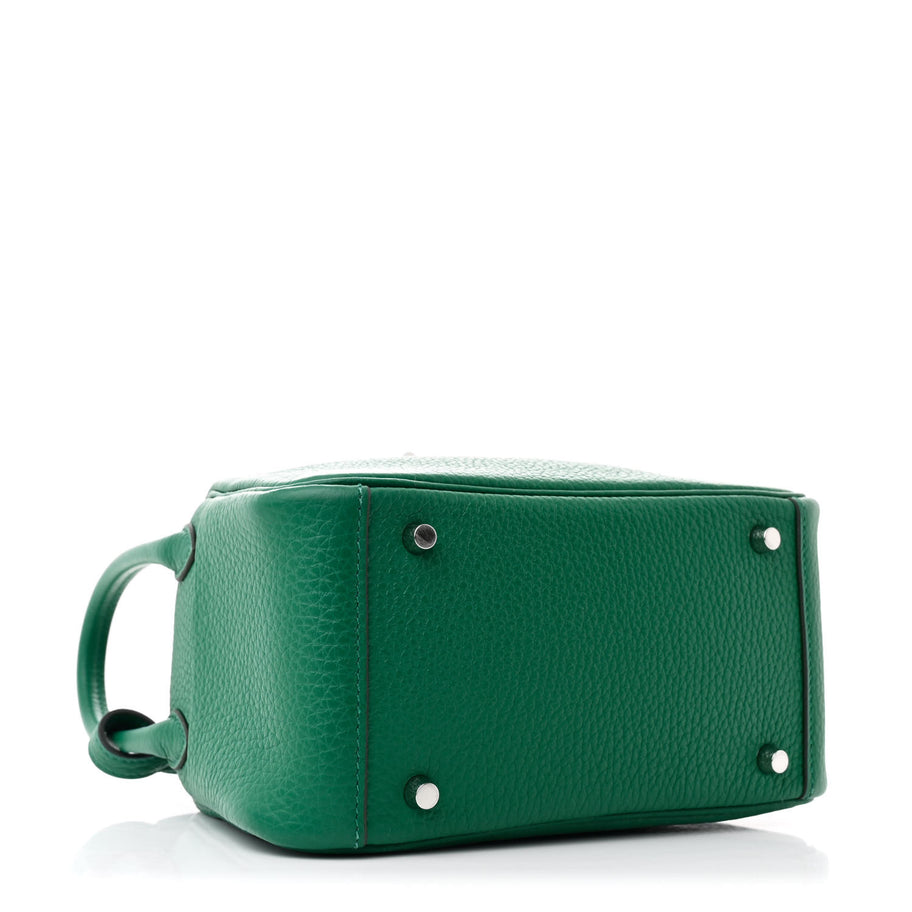 Hermes Taurillon Clemence Mini Lindy 20 Vert Vertigo Image 4