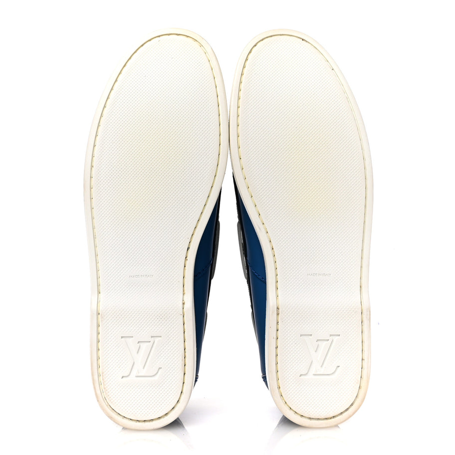 Louis Vuitton Mat Calfskin Mens Rubber America's Cup Marine Boat Shoe Pacific Blue Image 6