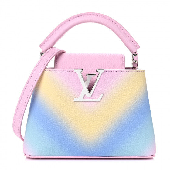  Louis Vuitton Taurillon Mini Degrade Rainbow V Capucines