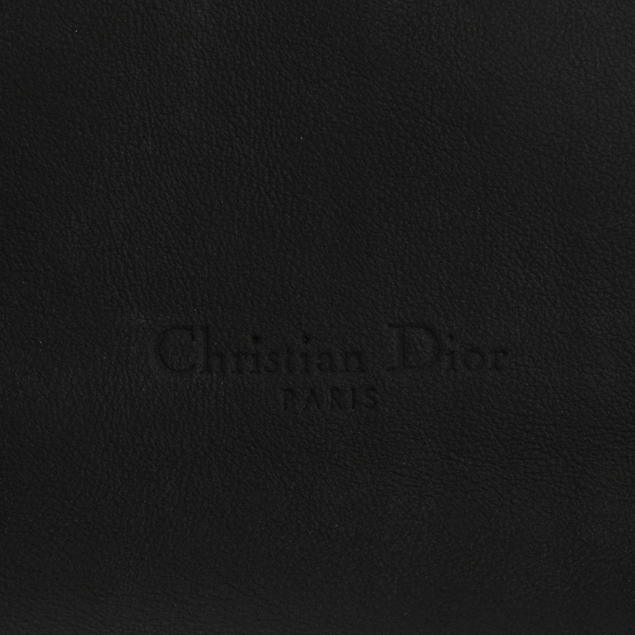 Christian Dior Ultra Matte Calfskin Saddle Chain Wallet Pouch Black Image 7