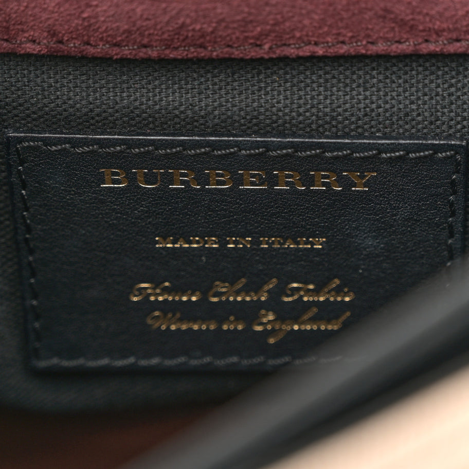 Burberry Derby Calfskin House Check Small Macken Crossbody Bag Tan Image 6