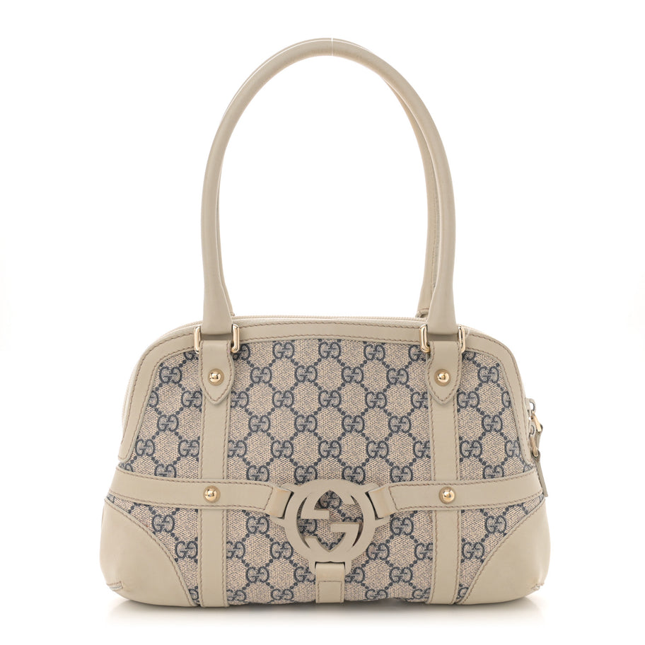 Gucci Monogram Reins Tote Navy Image 1