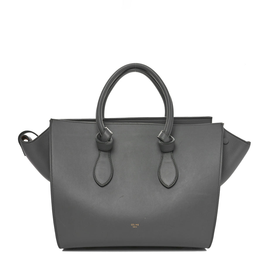 Celine Smooth Calfskin Small Tie Knot Tote Crystal Grey Image 1