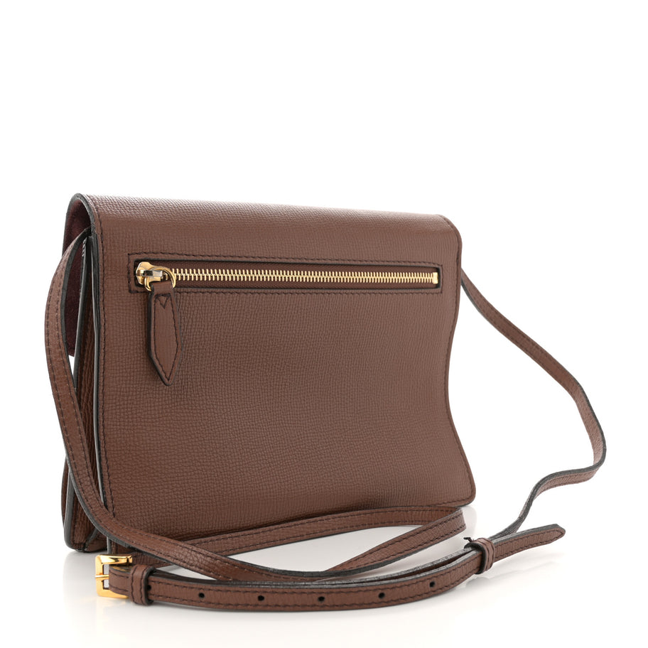 Burberry Derby Calfskin House Check Small Macken Crossbody Bag Tan Image 3