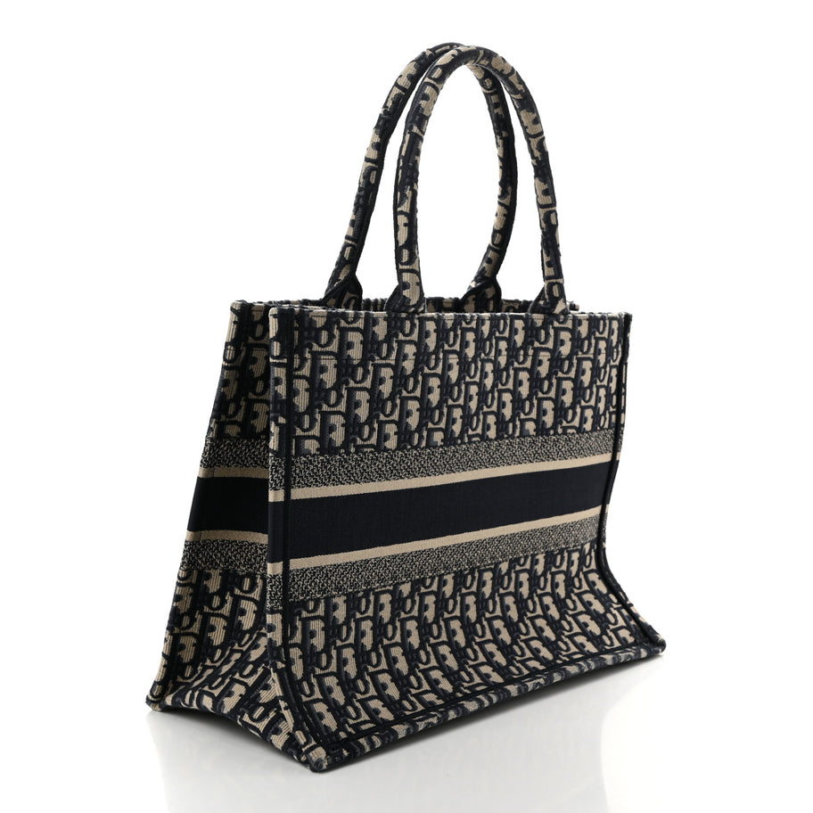 Christian Dior Oblique Medium Book Tote Blue Multicolor Image 3