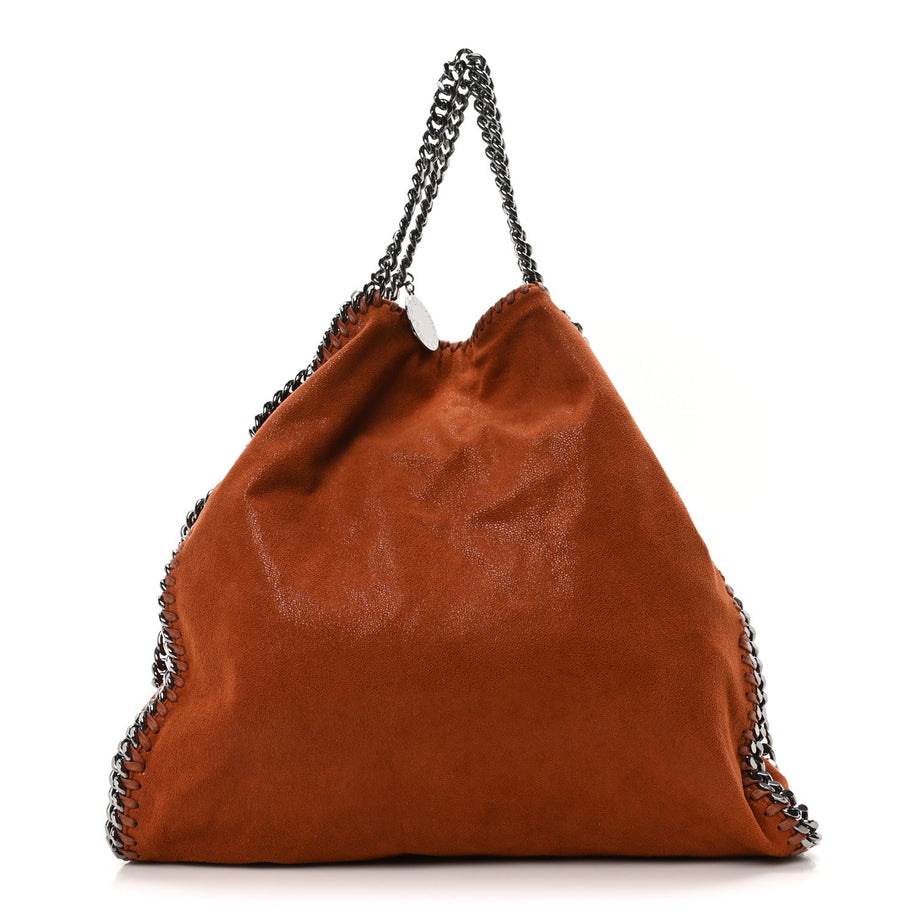 Stella McCartney Shaggy Deer Small Falabella Fold Over Tote Brandy Image 1