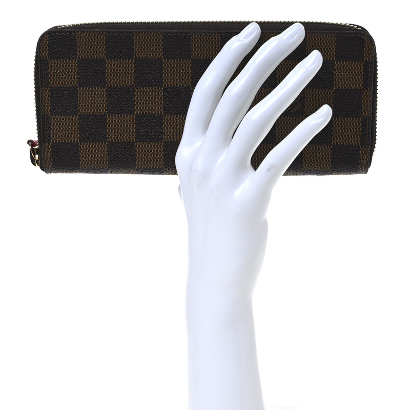  Louis Vuitton Damier Ebene Clemence Wallet Cherry