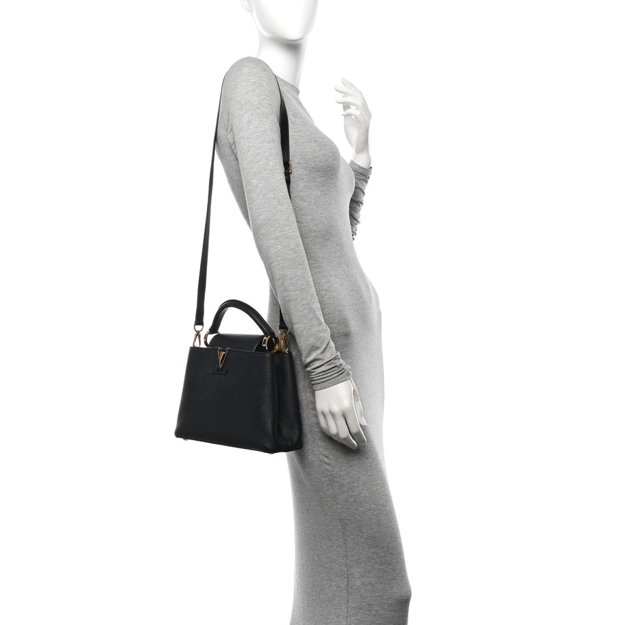 Louis Vuitton Taurillon Capucines BB Black Image 2