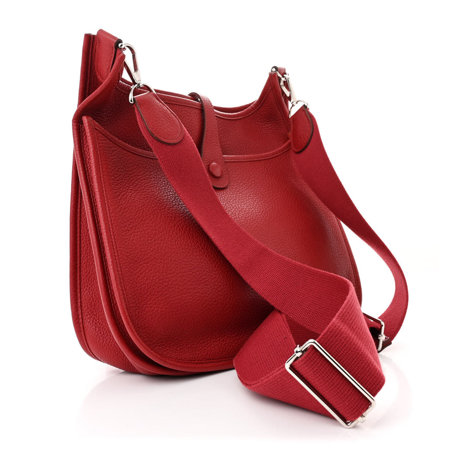 Hermes Taurillon Clemence Evelyne III PM Rouge Vif Image 3