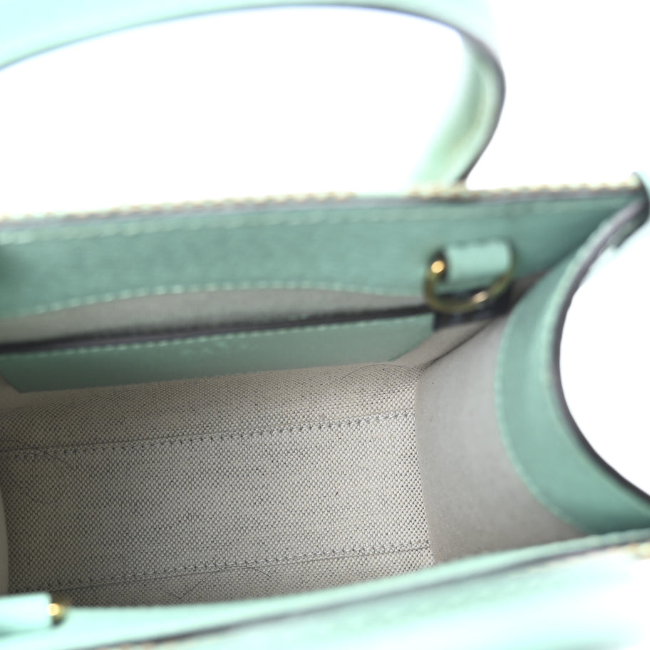 Gucci Monogram Jumbo GG Textured Dollar Calfskin Mini Tote Bag Pepperlight Mint Image 5