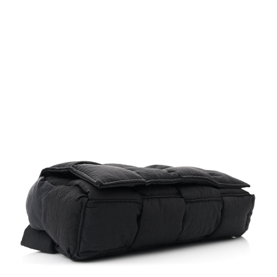 Bottega Veneta Nylon Intrecciato Padded Tech Mini Cassette Belt Bag Black Image 4