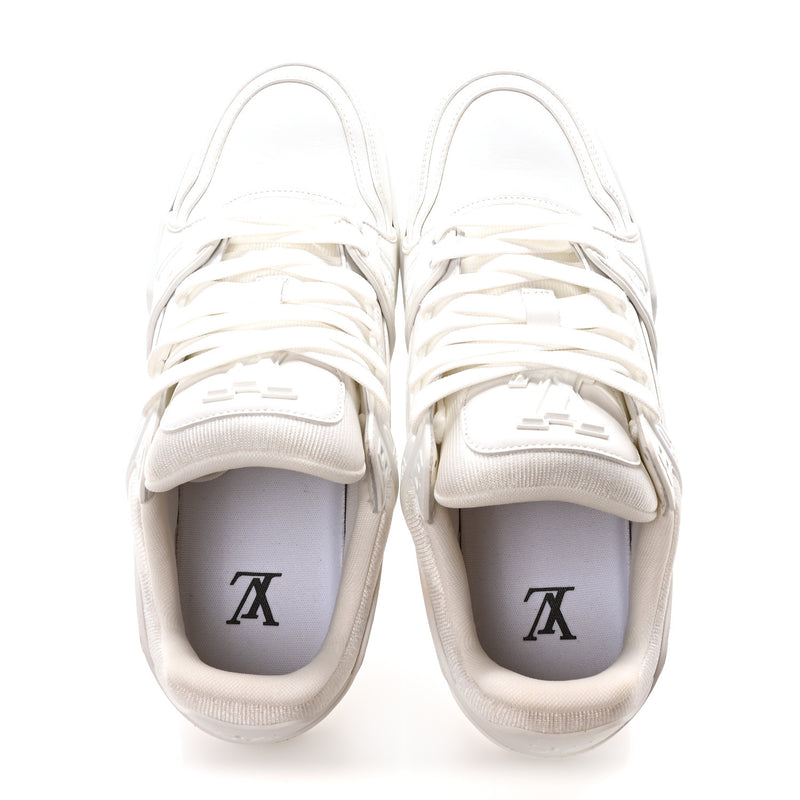  Louis Vuitton Calfskin Womens LV Trainer Sneakers White