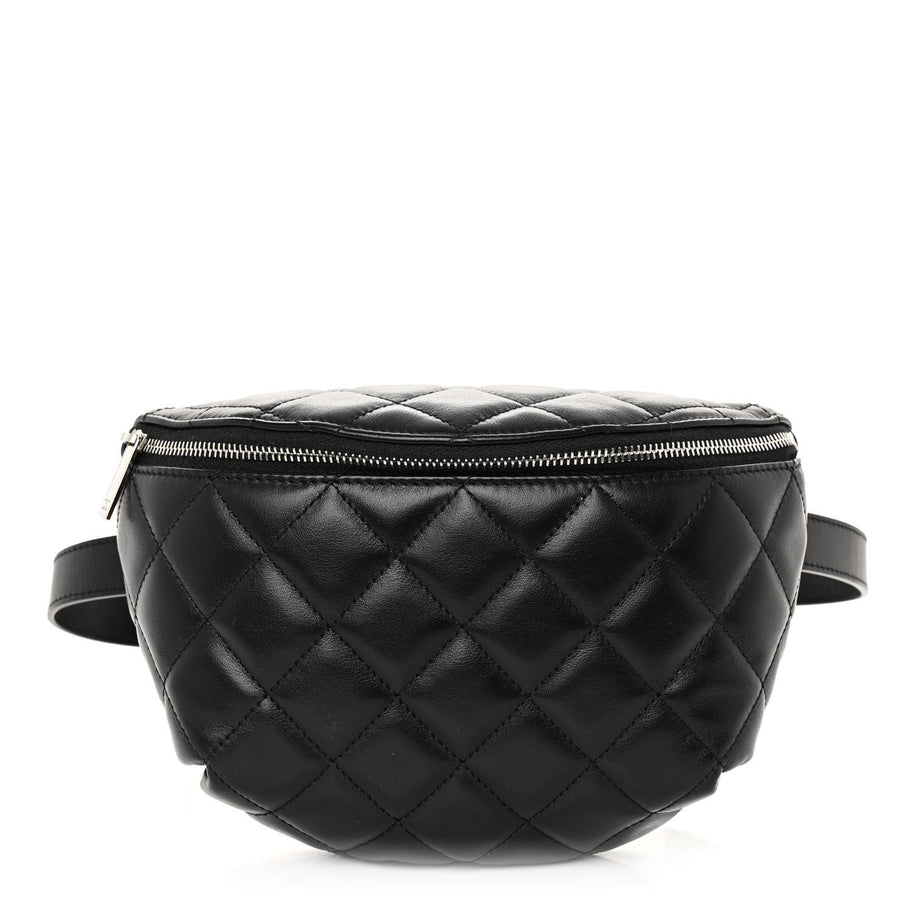 Chanel Calfskin Quilted Waist Belt Bag Black Image 1