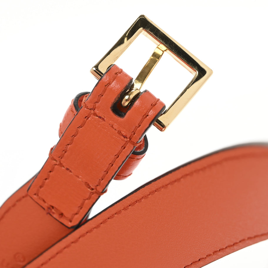 Gucci Efesto Leather Womens Horsebit 15/23mm Belt 85 34 Orange Image 7