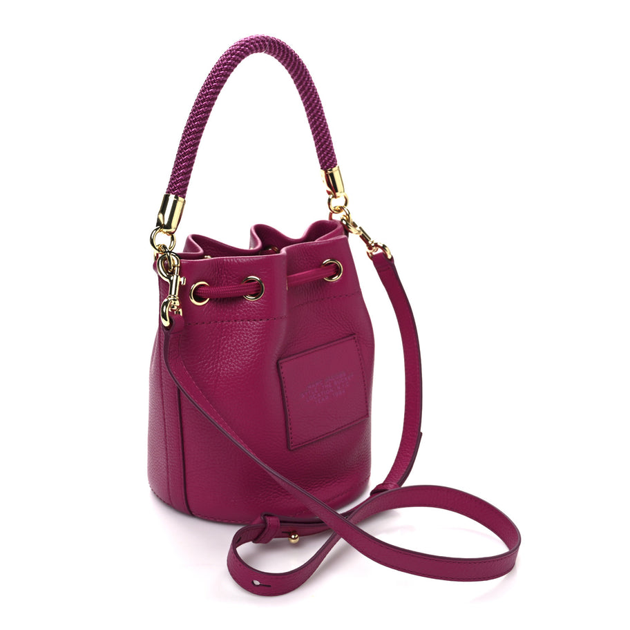 Marc Jacobs Grained Calfskin The Bucket Bag Lipstick Pink Image 3