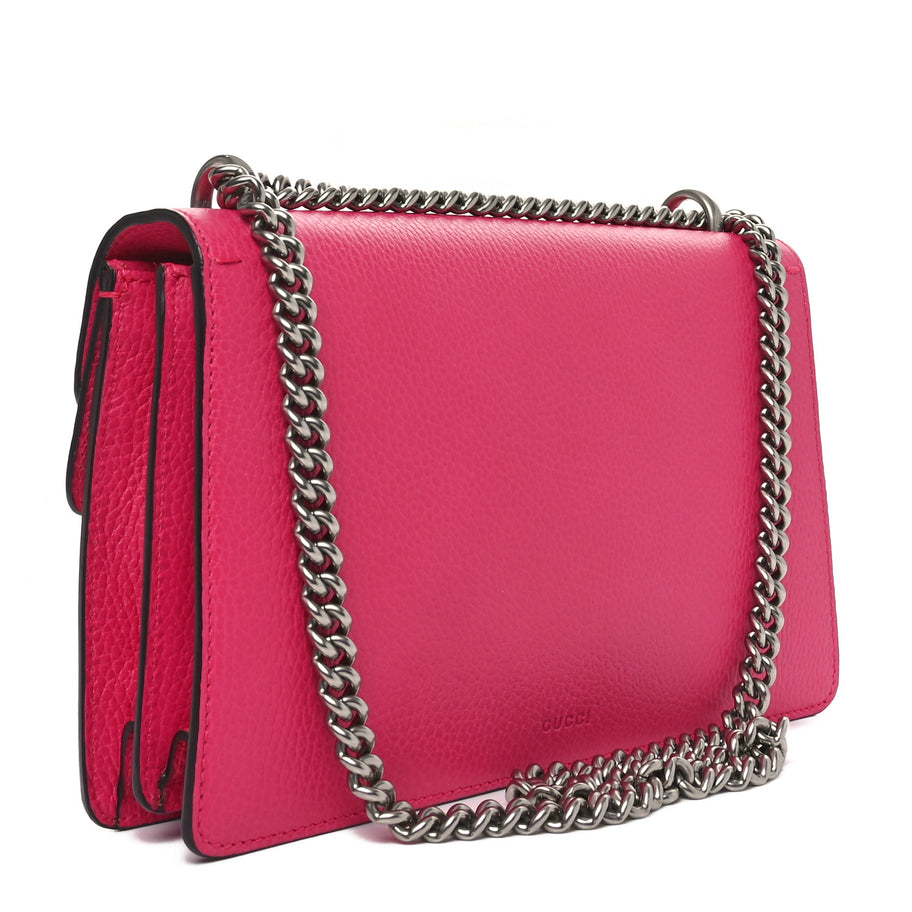 Gucci Pebbled Calfskin Embellished fy Small Dionysus Shoulder Bag Rosa Image 3