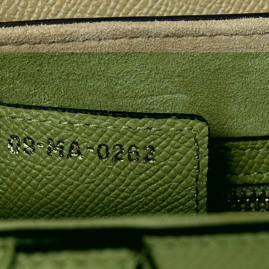 Christian Dior Grained Calfskin Saddle Bag With Strap Desert Sage Image 7