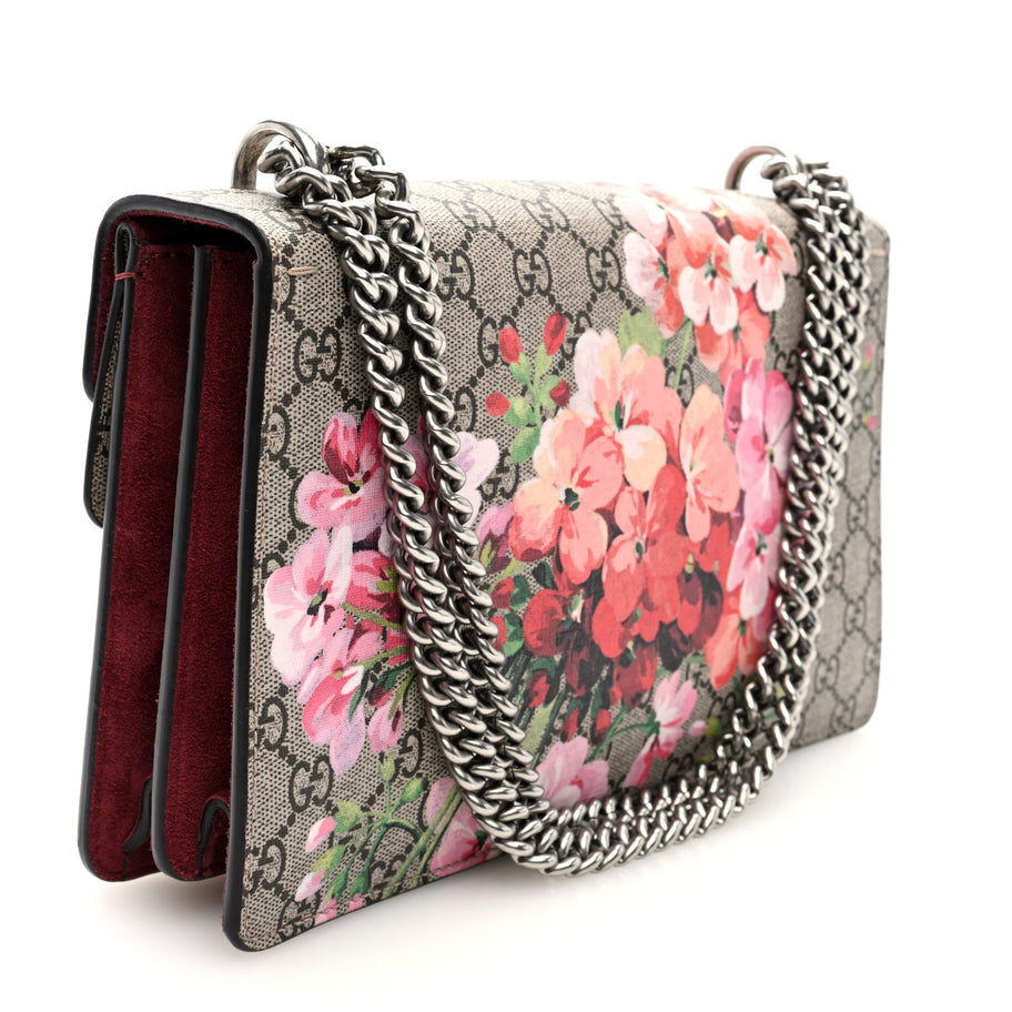 Gucci GG Supreme Monogram Blooms Small Dionysus Shoulder Bag Beige Multicolor Dry Rose Image 3