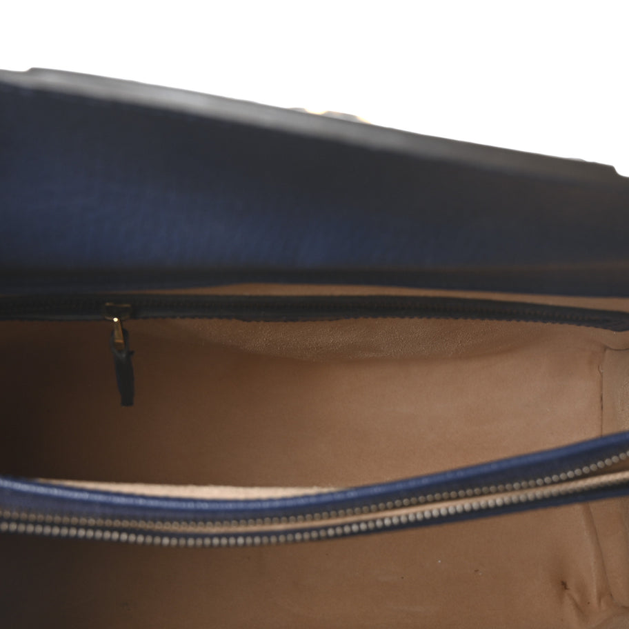 Gucci Textured Dollar Calfskin Web Medium Diana Tote Bag Royal Crop Image 5